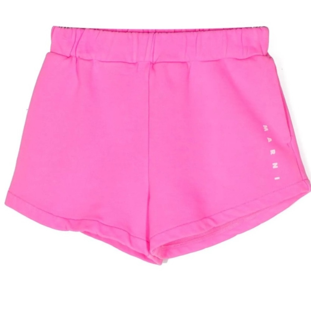 NWT MARNI KIDS Pink Cotton Track Shorts - Girls Size 12Y